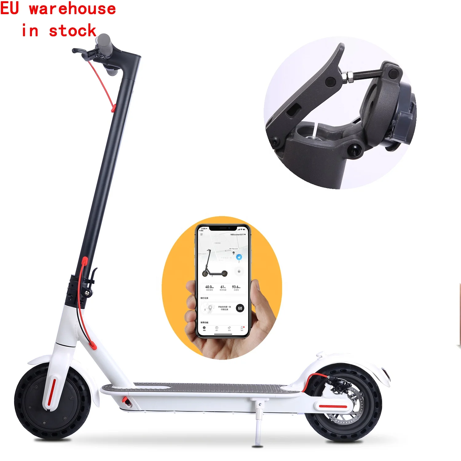 

Cheap electric scooter adult D8 Pro remote 350W foldable scooter electric motorcycle shipped directly from Eu warehouse, Black white