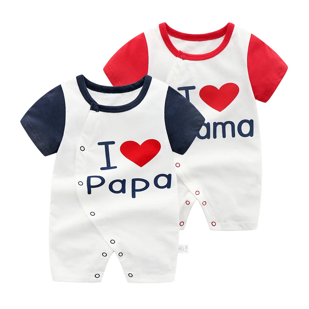 

summer Baby Boy Bodysuits PP cartoon short overalls for infants Baby Jumpsuit