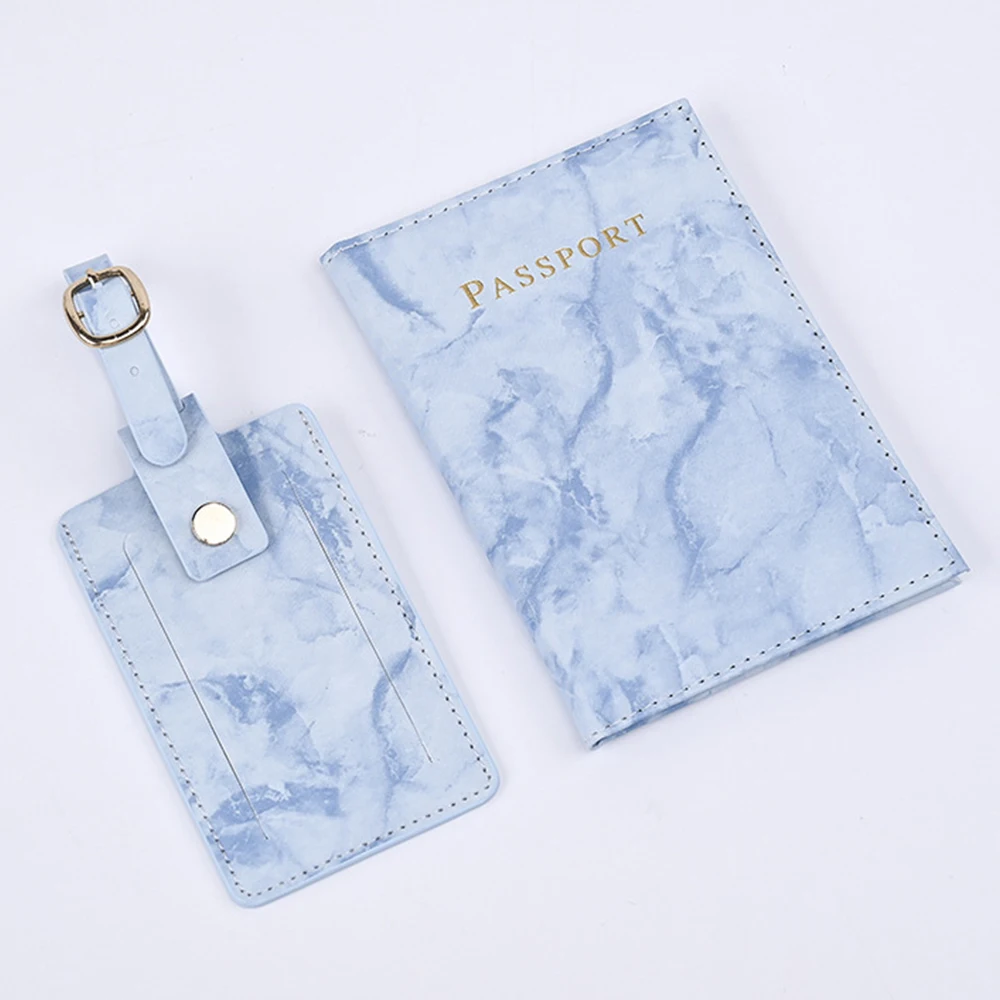 

Passport Cover Card Holder Travel Wallet with Luggage Tag Gift for Women and Men Passport Holder and Luggage Tag Set