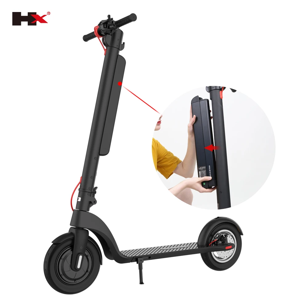 

Manufacturer HX x8 350W 10 inch Folding Urban Two wheel Cheap Kick Electric Scooter For Adult