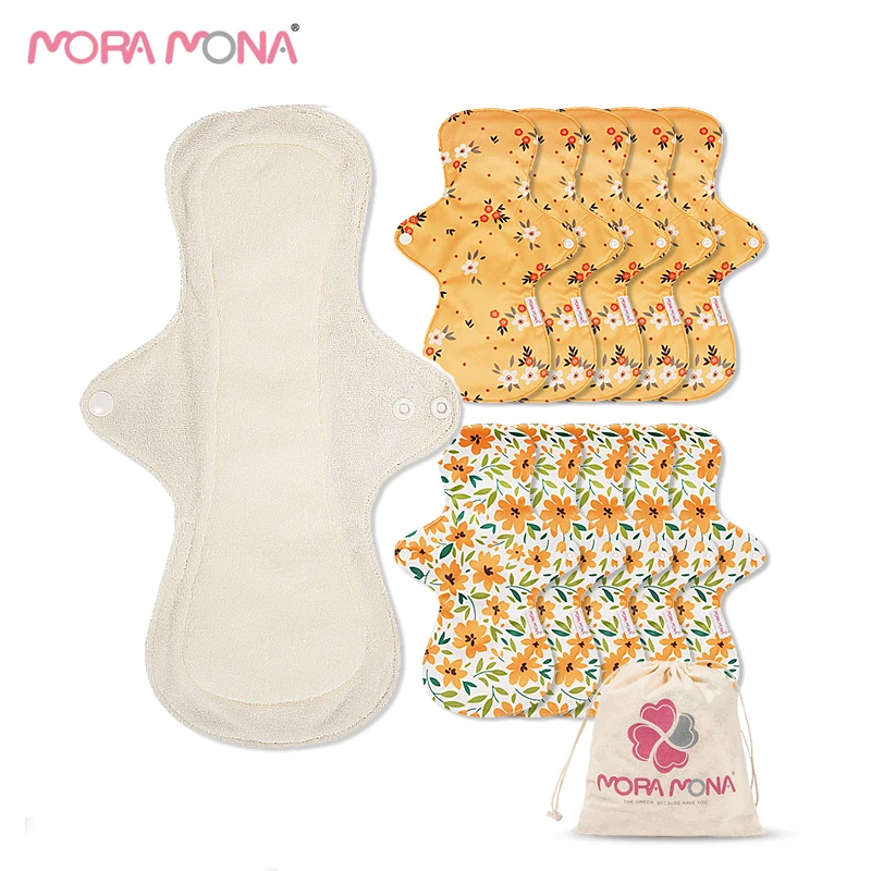 

Mora mona Bamboo Sanitary Napkin Menstrual Pads Cotton Sanitary Napkin Pads, Colorful