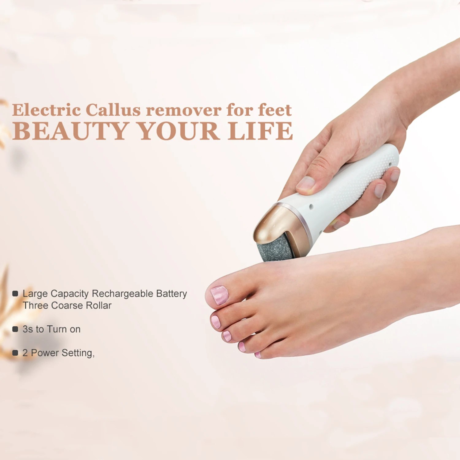 
New professional pedicure plastic electric foot callus remover pedicure foot care tool foot file rasp electric callus remover 