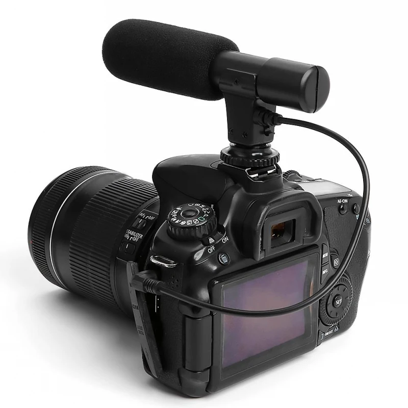 

3.5mm Universal Microphone External Stereo Mic for Canon Nikon DSLR Camera DV Camcorder MIC-01 SLR Camera Microphone