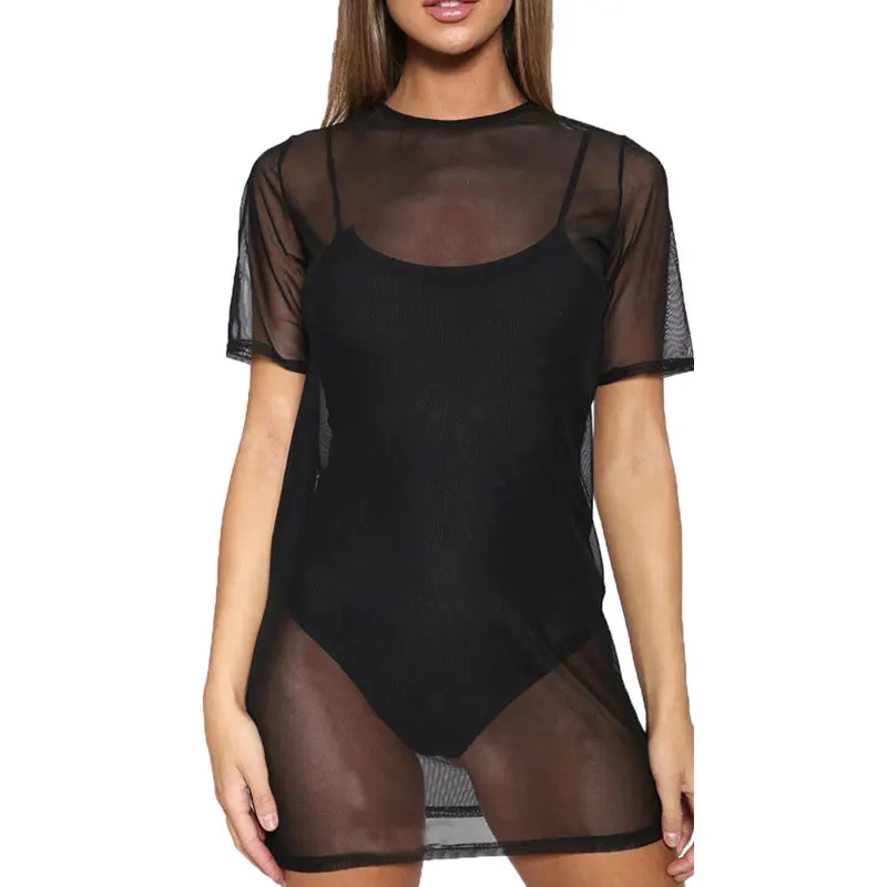 

20401-MX38 sehe fashion see through two piece set dress women sexy