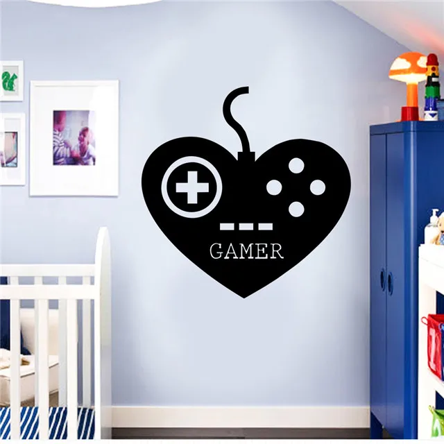 

Apple Shape Gamer Living Room Wall Stickers Custom Stickers Waterproof Game Stickers, As picture