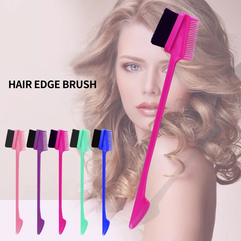 

Natural Styling Hair Edge Eyebrow Brushes Edge Control Brush 3 Sided Edges Hair Brush Comb for Women