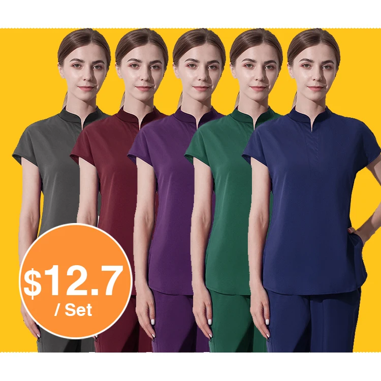 

Anti Wrinkle Water Resist Soft Fabric Nurse Scrubs Hospital Uniform Medical Scrubs Jogger Scrubs