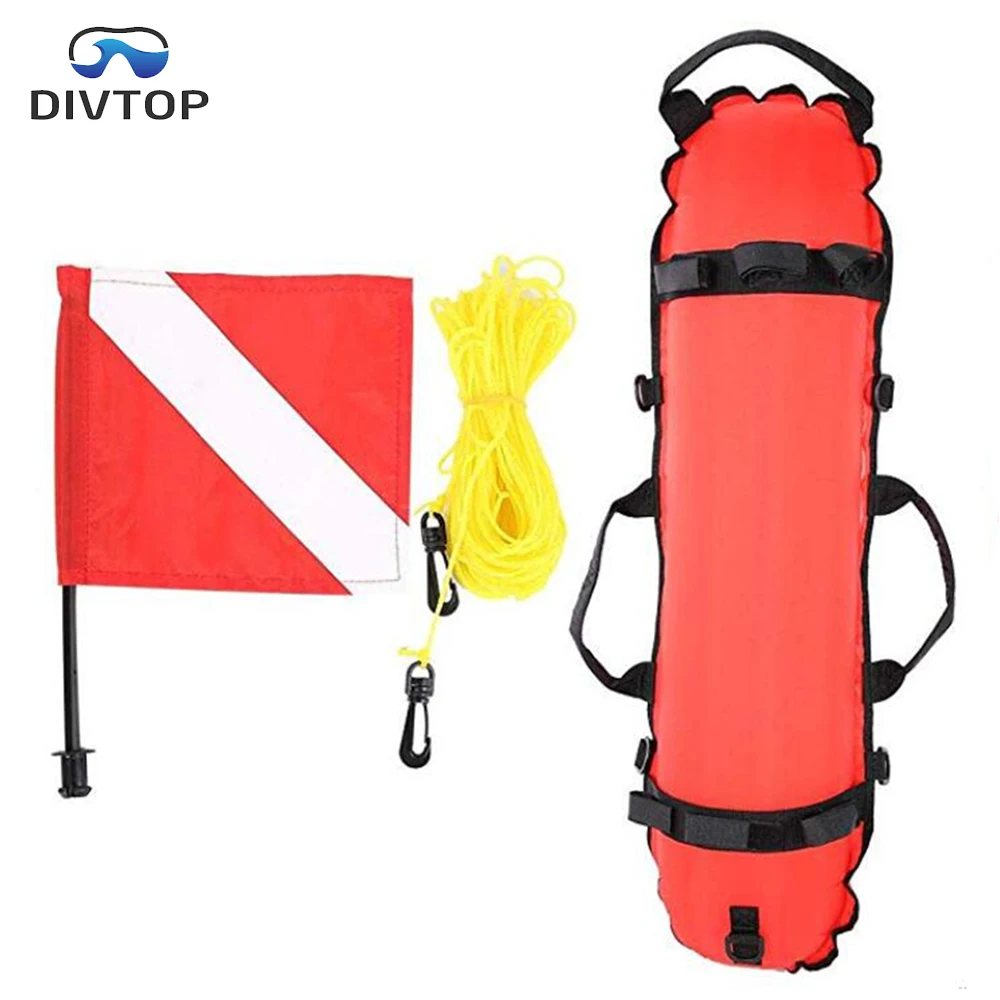 

DIVTOP Spearfishing Hard Float with Accessories, Red, orange, pink, neon yellow etc.