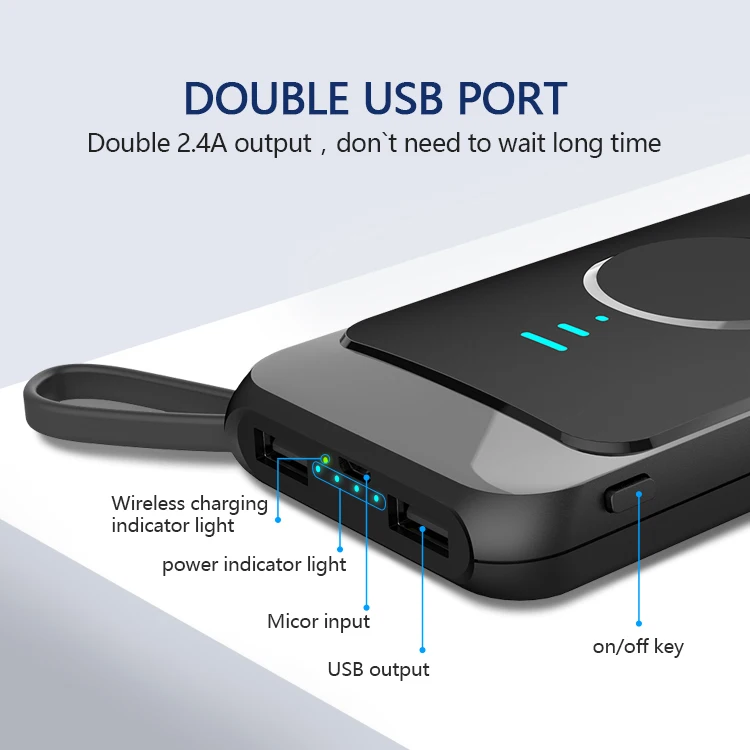Dual Wireless Charger 2020 New Multifunctional Power Bank Factory Wholesale Iphone Dual Wireless Charger - ANKUX.COM