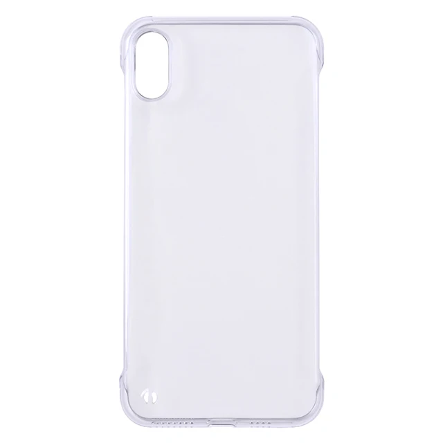 

For iPhone XS MAX borderless smooth single bottom PC material recycled phone case, Transparent