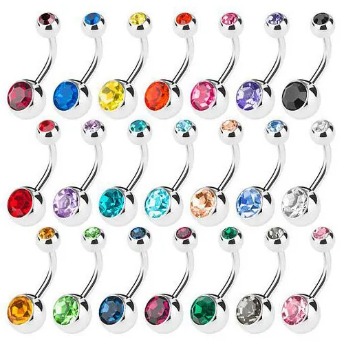 

wholesale double gem navel piercing jewelry, As your requirement from color chat