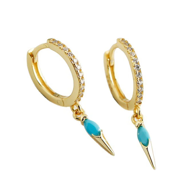 

Handmade drop 925 sterling silver fashion earring large hoop earrings