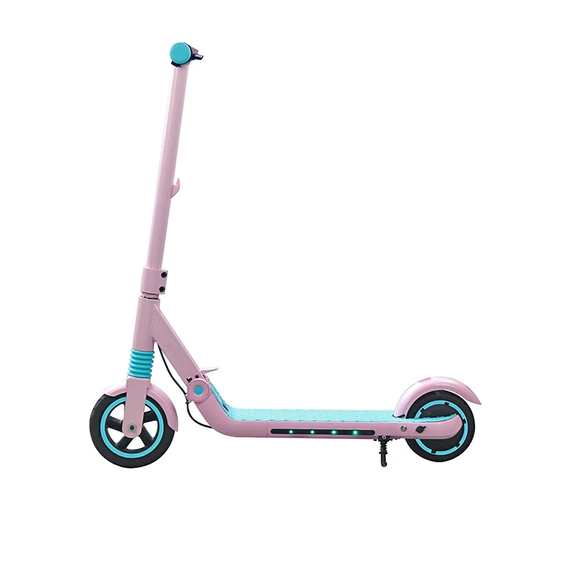 

Children's electric scooter 200W 21.4V safe, comfortable and highly portable folding children's electric scooter for travel, Pink, blue (other colors available)