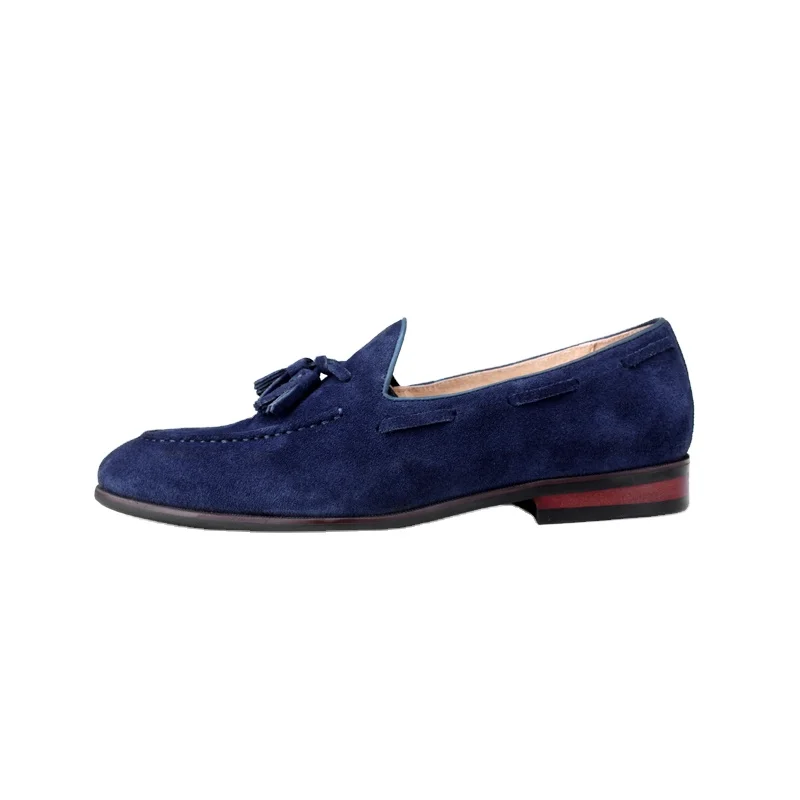 

F311-L7 Men's Fashion Top Quality Spring Autumn Genuine Leather Casual Hand-made Slip-on Loafers Driving Shoes, Brown wine-red blue