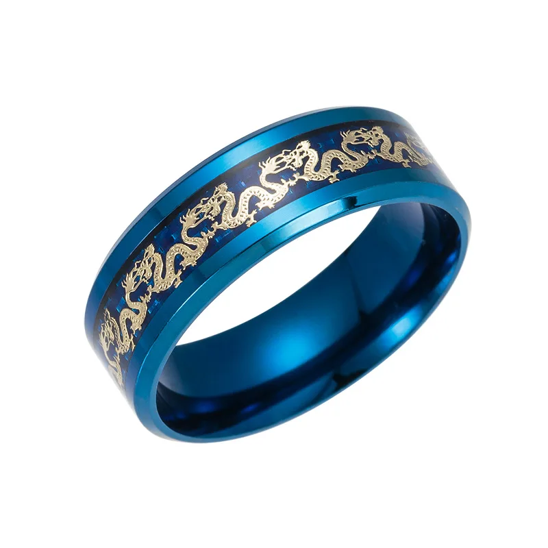 

Men rings Retro Chinese dragon ring Chinese national wind titanium steel jewelry