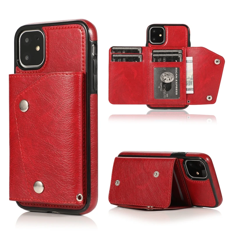 

Luxury Cell phone For iPhone 6s 7 8 X Xr 11 Pro Max Leather Wallet Phone Case Accessories For iPhone 11 Leather Case
