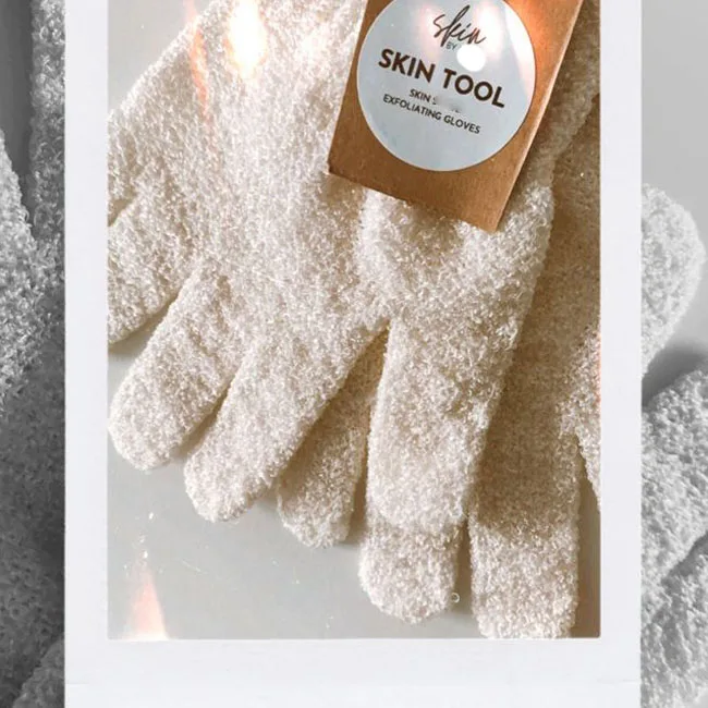Natural Silk Pink Exfoliating Gloves In Bulk Bath Mitt Personalised