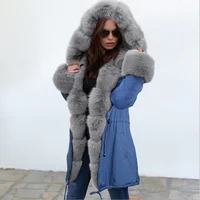 

AGRADECIDO Fashion Design Winter Warm Jacket For Women Fur Coat Parka Pocket Women Coats With Hood