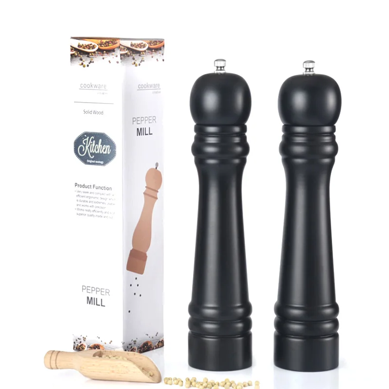 

wood Manual salt and pepper grinders black wood pepper mills