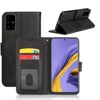 

MKS Case For Samsung A51 Case Cover Soft Silicone PU leather flip Phone Case with Card Holder Magnetic with ID card slot