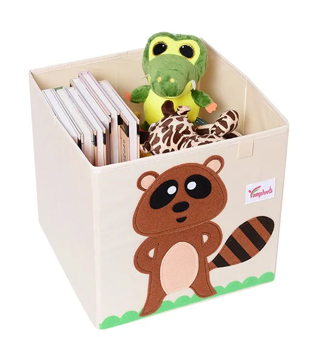 

Household Washable Baby Animal Storage Box Closet Toys Organizer Bins, Natural