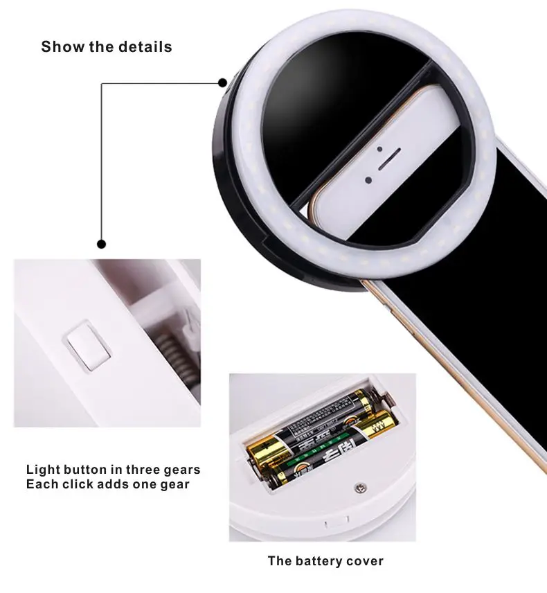 New Arrivals 2020 Fill Light Button Selfie Ring Light 18 Inch Rechargeable Led Light For Phone Ring Light