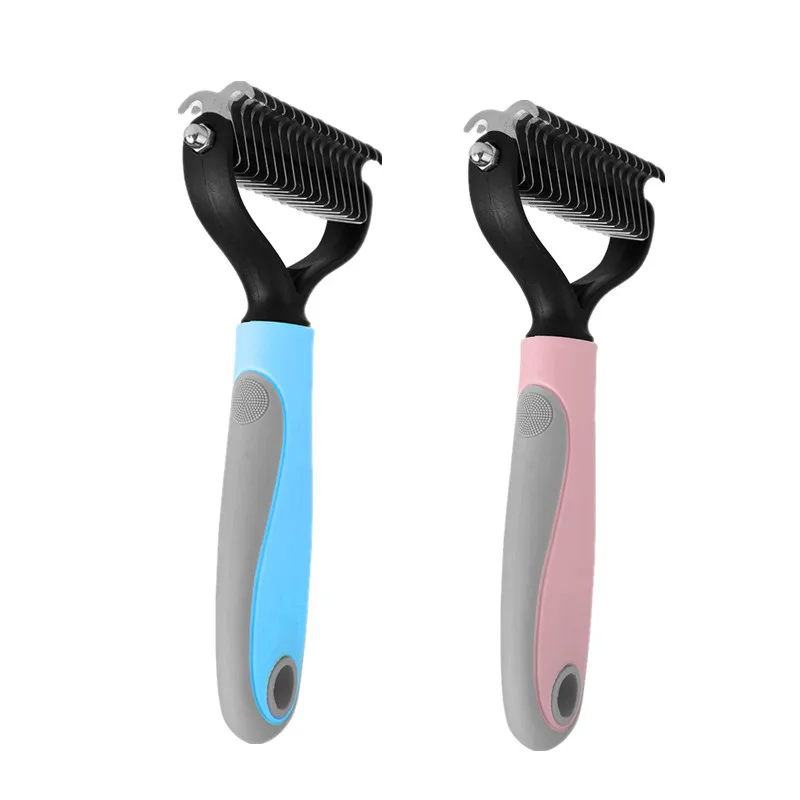 

New Pet Hair Remover Brush Grooming Tool Double Sided Blades Pet Hair Remover Comb