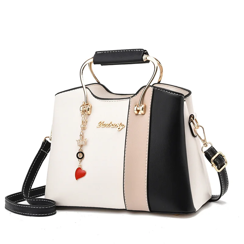 New Patchwork and Versatile Large Capacity Fashionable Retro Simple Elegant and Elegant Women's Shoulder Bags