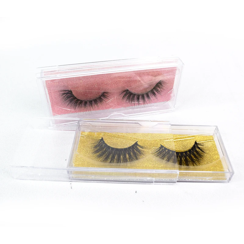 

Custom Eyelashes Package Box Invisible Band Private Label Sticker Individual Mink Lashes Free Real Mink 4d 20-25 Mm Eyelash, Natural black