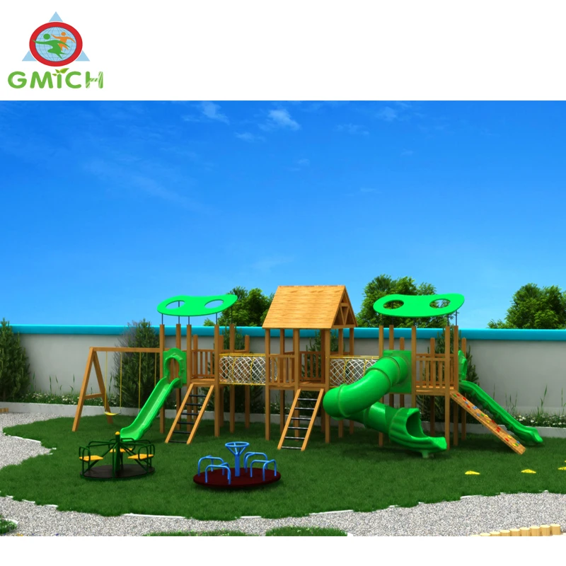 

Wood playground sets commercial outdoor play equipment kids playground JMQ-P096C