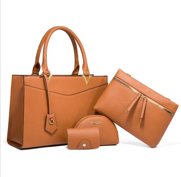 

2021 New Arrivals High Quality Bamboo Women Chain Bag Purses For Women Handbag 4pcs set