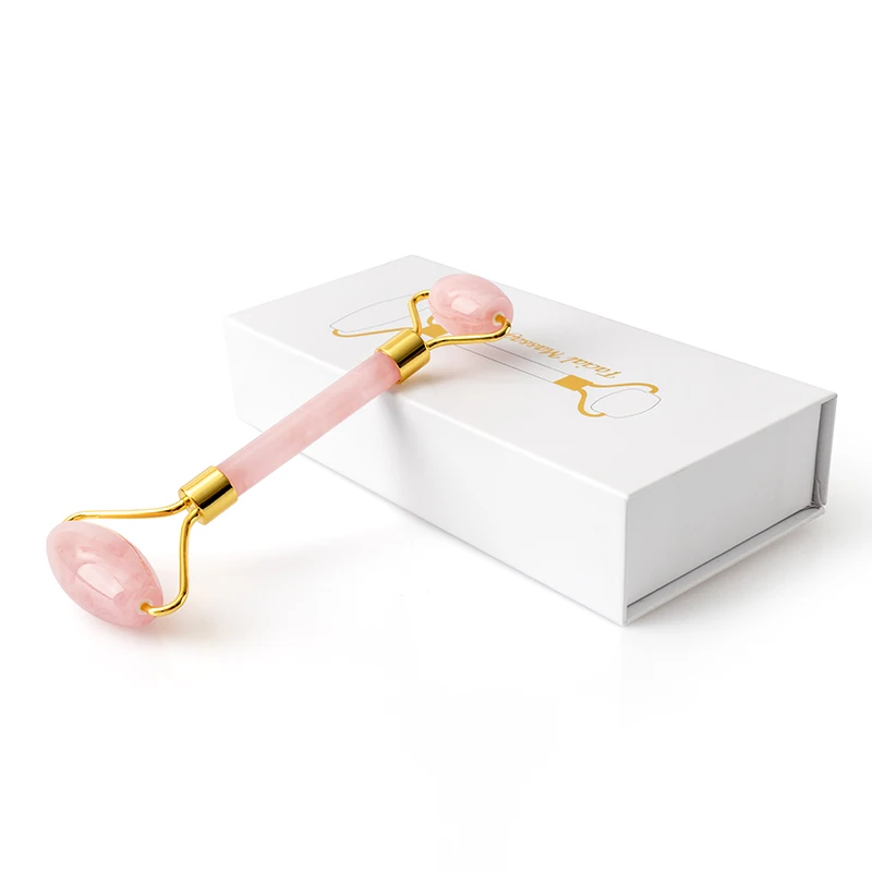

Private Label Face Lift Anti Aging Natural Facial Pink Rose Quartz Jade Roller for face, Green/pink/black/purple/white