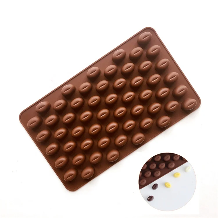 

ES012 Top Seller Coffee Bean Chocolate Bean Shape 3D Silicone Chocolate Baking Molds, Picture