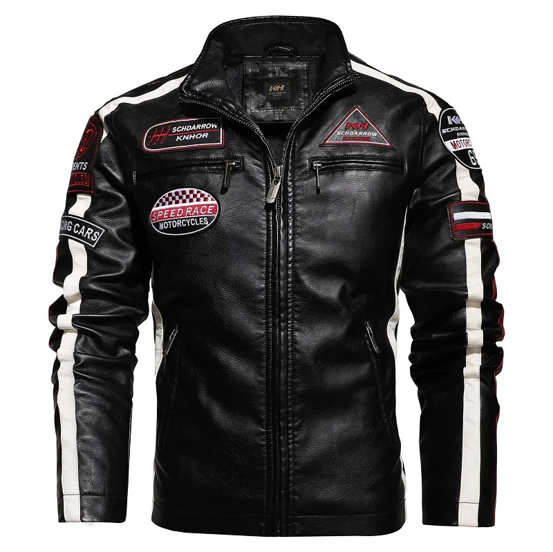 

Wholesale Leather Jacket Coat Men Motorcycle Biker Jacket