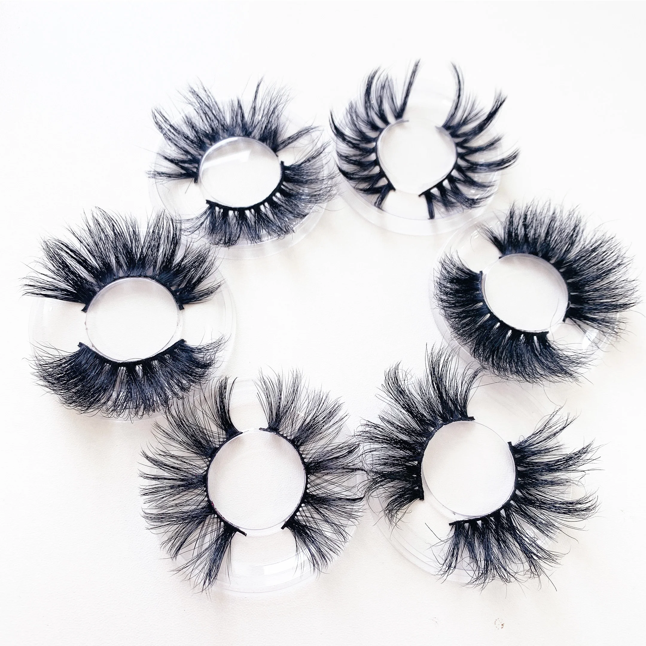 

Private Label Packaging Fake Eyelashes Hot Selling False Eye Lashes with customized box, Black color