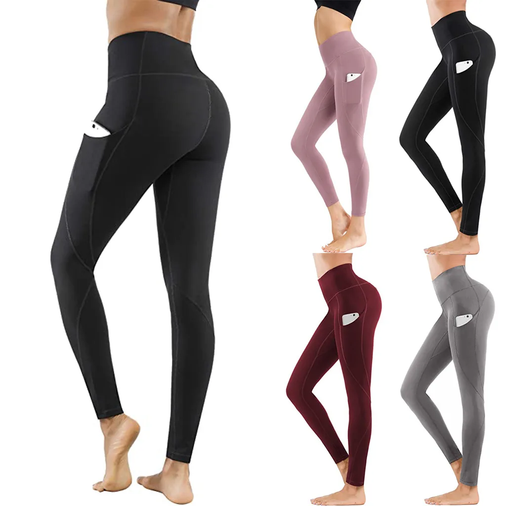

Wholesale Spring 2021 Casual Long Trousers Solid Color Cheap Tight Elastic Waist Women Yoga Pants Sport Gym Jogger Sweat Pants, Pink,gray,black,wine red
