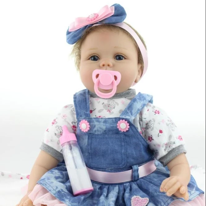 

55CM Reborn Babe Doll Lifelike Soft Silicone Realista Fashion Babies Dolls For Princess Children Birthday Gift Bebes
