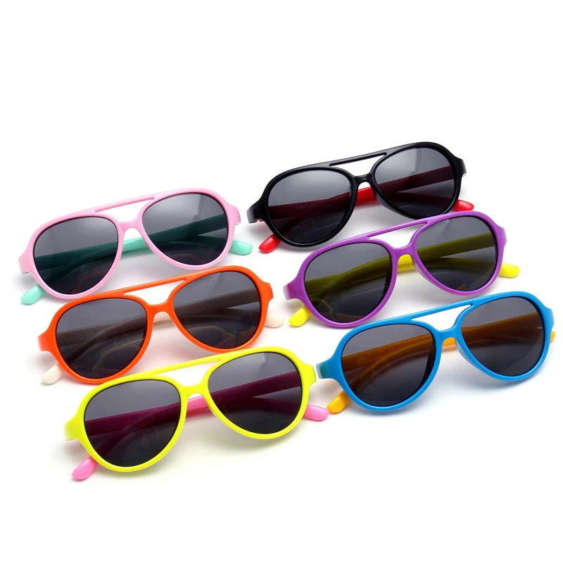 

2021 Fashion Arrival Shades TR90 Silicone Kids polarized sunglasses