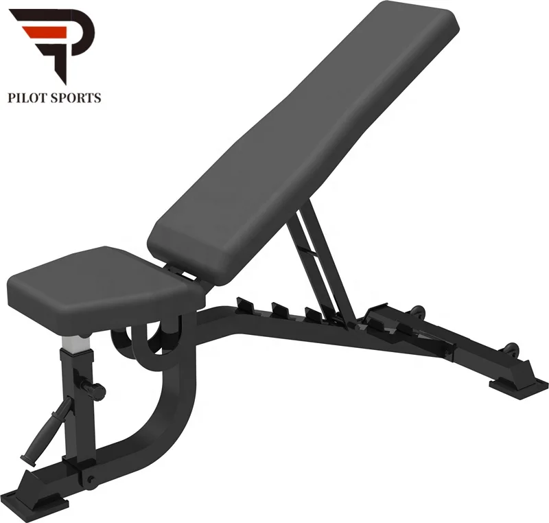 

Gym fitness equipment commercial gym bench adjustable / gym sit up bench exercise, Black matte
