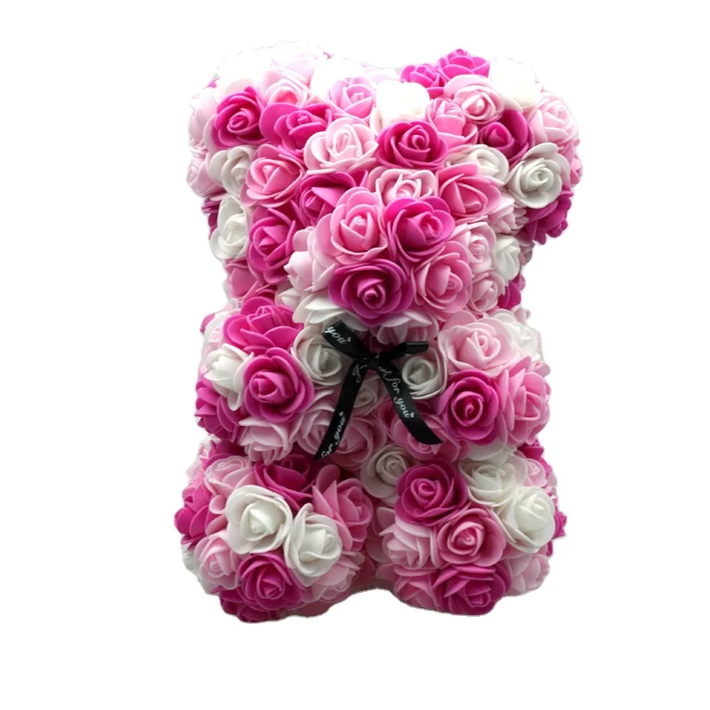 

Custom valentines gift rose teddy bear with box gift