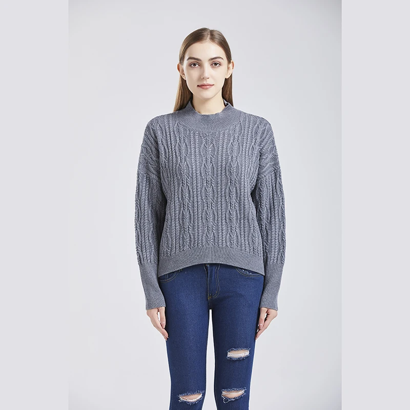 

sustainable quality women stylish fall winter high neck sweater for women