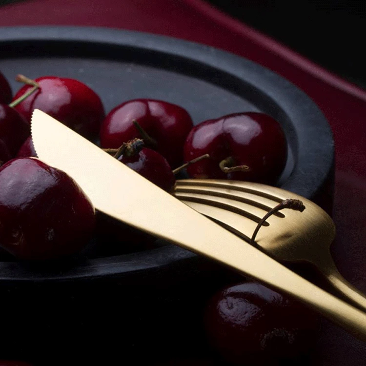
Stainless steel tableware steak knife fork spoon and chopsticks customized stirring coffee spoon Flatware Tableware Cutlery Set 