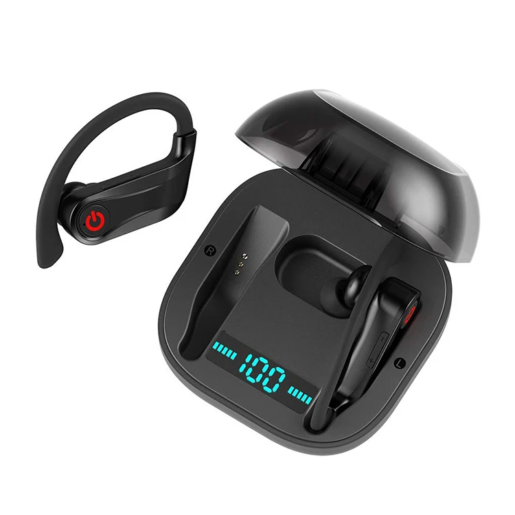 

New Arrival BT 5.0 Q62 TWS Noise Cancelling Sport Earhook Headphone Wireless Earbuds Sweatproof Earphone
