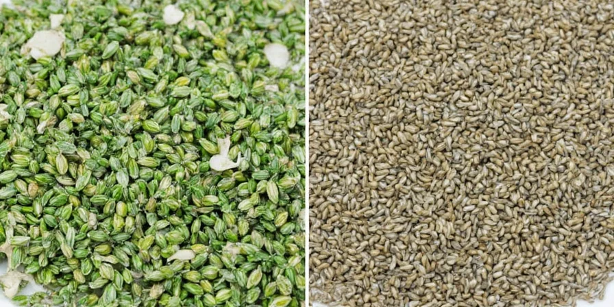 Close-up of dill plant with mature seeds.