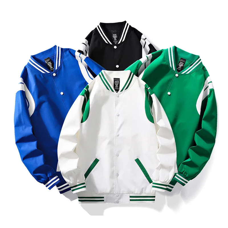 

Wholesale Jacket For Men's 2022 Winter Stand Collar Color Matching Baseball Jacket