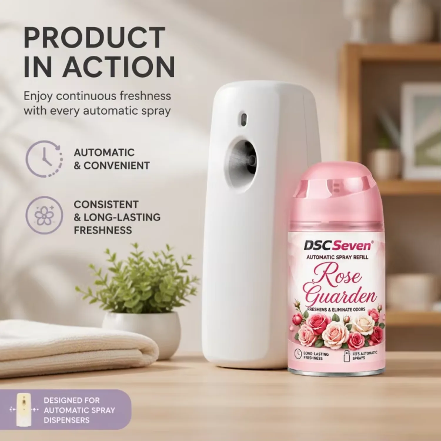 Lavender Scent Air Freshener Spray for Bedroom Automatic Spray Refill Air Freshener