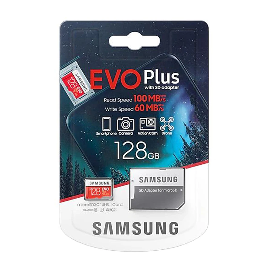 

100% Authentic Wholesale Samsung 32gb 64gb 128gb 256gb Micro Flash Tf Sd Cards Evo Plus Class 10 U1 U3 Memory Card