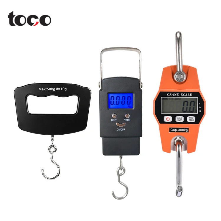 

toco Digital Luggage Scale Portable Electronic Scale Weight Balance suitcase Travel Hanging Steelyard Hook scale