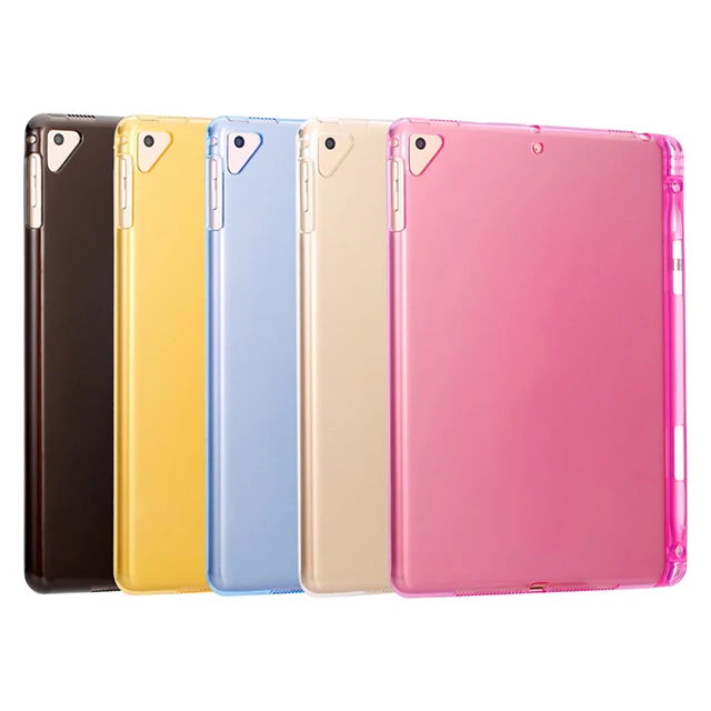 

For ipad series accessories TPU protective skin shockproof case with pen holder clear soft case