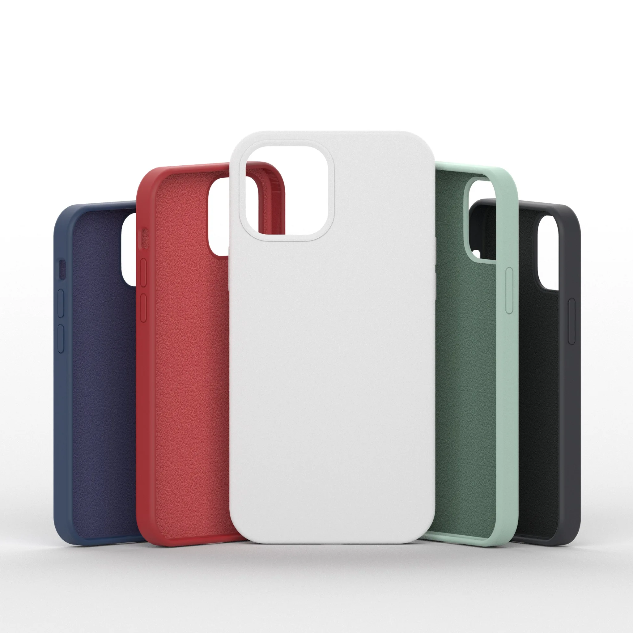 

for iphone 13 case Shockproof Original Liquid Silicone Case Mobile Phone Case for iPhone 12 with LOGO Microfiber inside, Multiple colors